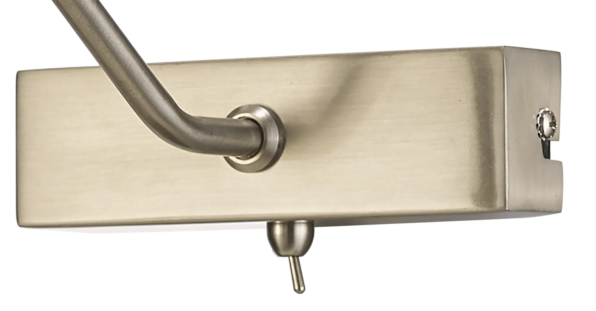 Abacus 8W Dimmable Wall/Picture Light Switched 3000K Satin Nickel DK1083  Deco Abacus Dimmable Satin Nickel